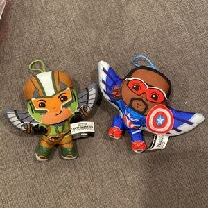 Captain America & Falcon Plush McDonald’s Toys   kids boys happy meal marvel toy